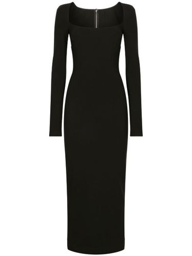 Robe mi-longue à encolure carrée - Dolce & Gabbana - Modalova