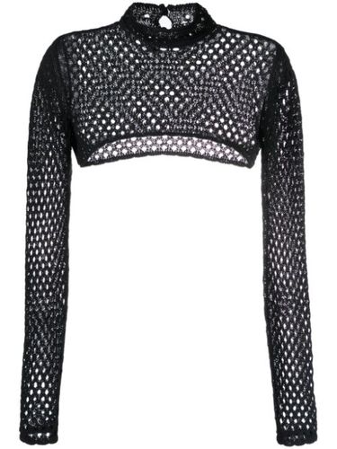 Haut crop à perforations - MOSCHINO JEANS - Modalova