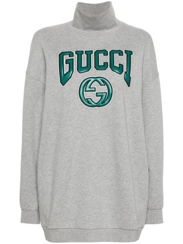 Sweat en coton à patch logo - Gucci - Modalova