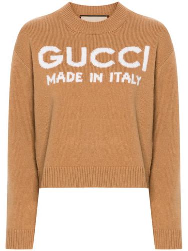 Pull en laine à logo intarsia - Gucci - Modalova