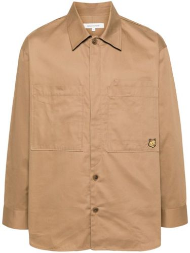 Surchemise Fox Head en gabardine - Maison Kitsuné - Modalova