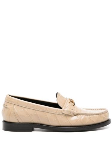 Mocassins à effet peau de crocodile - Versace - Modalova