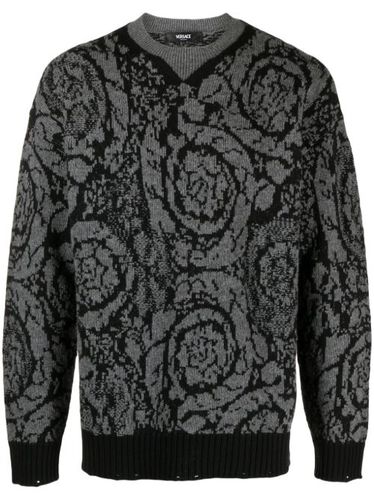 Pull Barocco à motif géométrique - Versace - Modalova