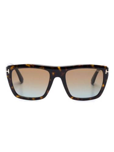 Lunettes de soleil Alberto à effet écailles de tortue - TOM FORD Eyewear - Modalova