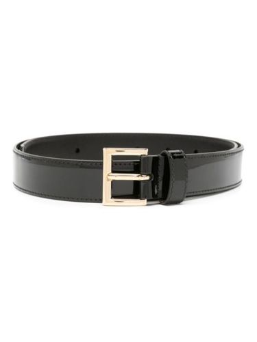 Ceinture en cuir verni à plaque logo - Prada - Modalova