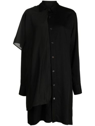 Robe-chemise mi-longue en satin - Yohji Yamamoto - Modalova