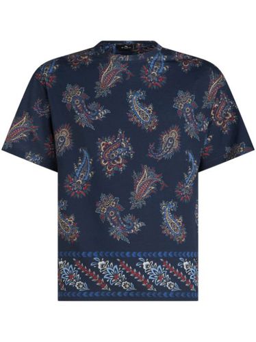 T-shirt en coton à imprimé cachemire - ETRO - Modalova