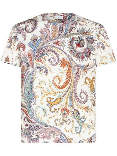 T-shirt en coton à imprimé cachemire - ETRO - Modalova