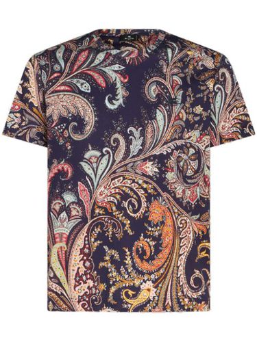 T-shirt en coton à imprimé cachemire - ETRO - Modalova