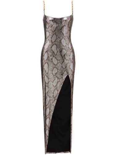 Robe longue à imprimé peau de python - Balmain - Modalova