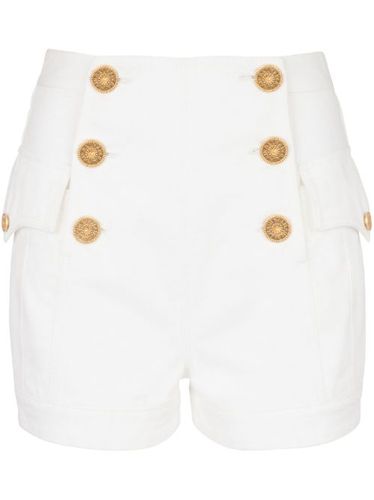 Short 6-Button en jean - Balmain - Modalova