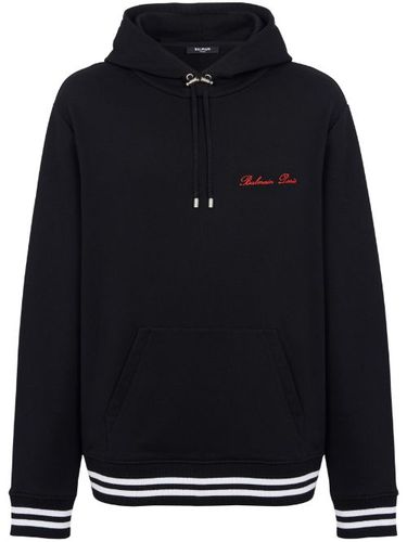 Hoodie en coton à broderies signature - Balmain - Modalova