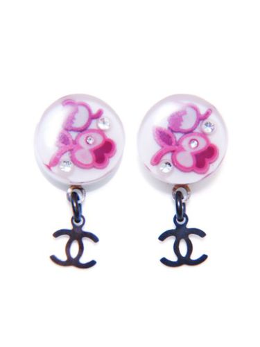 Boucles d'oreilles à logo CC (2009) - CHANEL Pre-Owned - Modalova