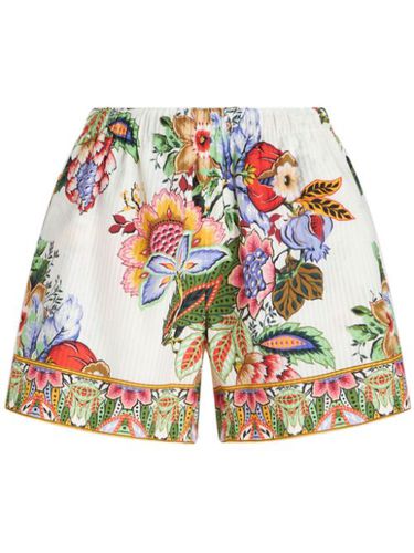 Short en coton mélangé à fleurs - ETRO - Modalova