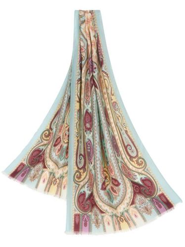 Écharpe en cachemire mélangé à imprimé cachemire - ETRO - Modalova