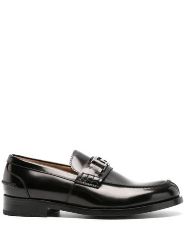 Mocassins Greca en cuir verni - Versace - Modalova
