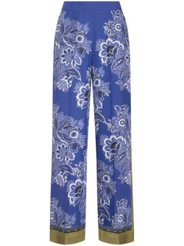 Pantalon droit en soie à imprimé bandana - ETRO - Modalova