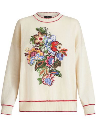 Pull en cachemire à fleurs brodées - ETRO - Modalova