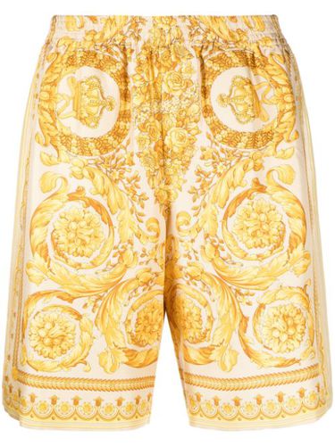 Short en soie à imprimé Barocco - Versace - Modalova