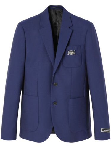 Blazer en laine à simple boutonnage - Versace - Modalova