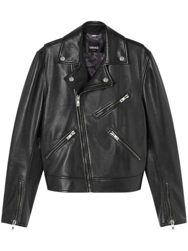 Veste de moto en cuir - Versace - Modalova