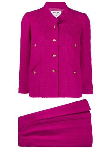 CC-buttons tweed skirt suit - CHANEL Pre-Owned - Modalova