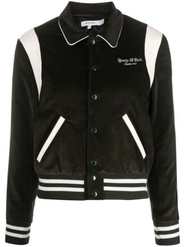 Veste bomber en coton à logo brodé - Sporty & Rich - Modalova