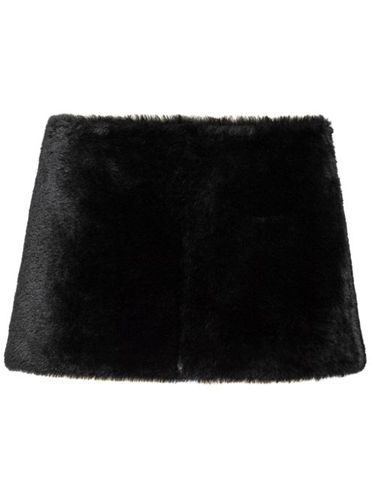 Minijupe évasée en peau lainée - Prada - Modalova