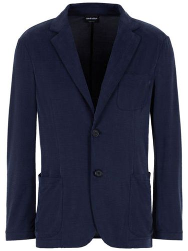 Blazer boutonné à revers pointus - Giorgio Armani - Modalova