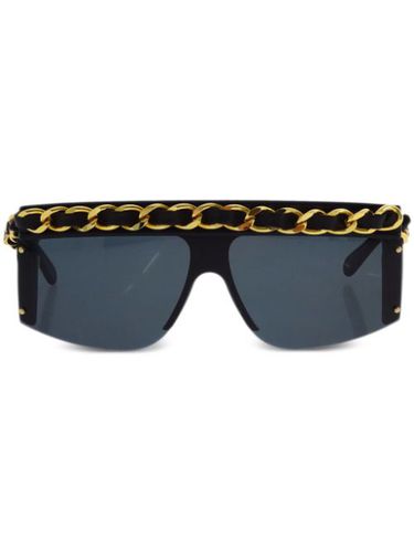 Lunettes de soleil à détail de chaîne (années 1990-2000) - CHANEL Pre-Owned - Modalova