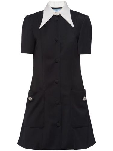 Robe courte à col contrastant - Prada - Modalova