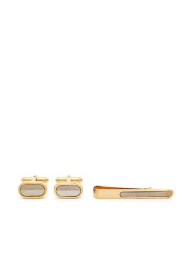 Lot boutons de manchette-pince à cravate à logo embossé (années 1980) - Christian Dior Pre-Owned - Modalova