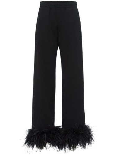 Pantalon de jogging bordé de plumes - Prada - Modalova