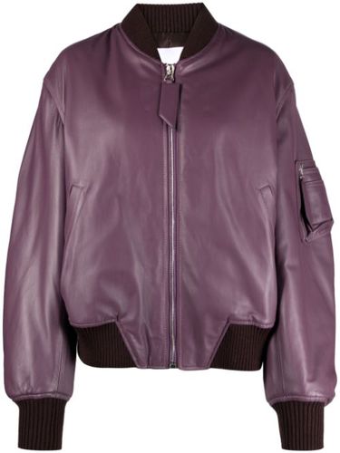 Veste bomber matelassée Anja en cuir - The Attico - Modalova