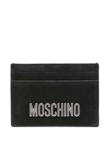 Porte-cartes en cuir à logo - Moschino - Modalova