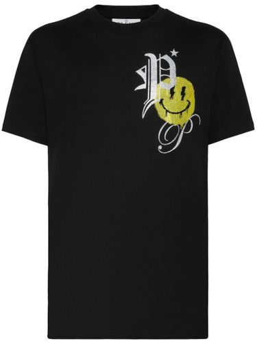 T-shirt en coton à logo strassé - Philipp Plein - Modalova