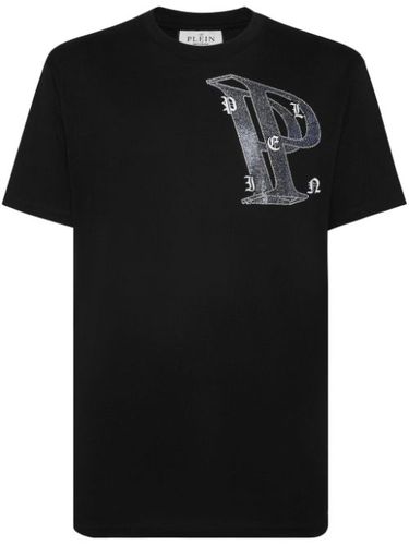 T-shirt en coton à ornements strassés - Philipp Plein - Modalova