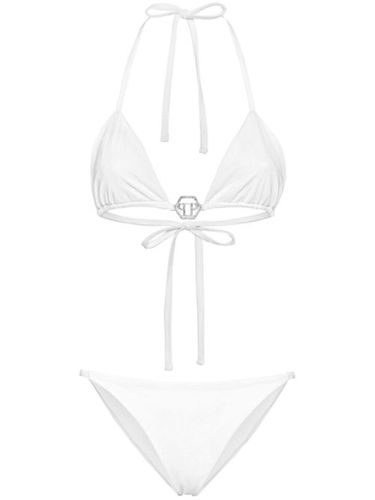 Haut de bikini à plaque logo - Philipp Plein - Modalova