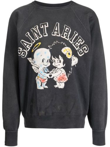 Logo-print cotton sweatshirt - SAINT MXXXXXX - Modalova