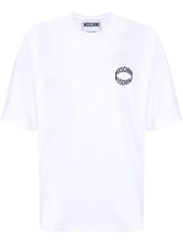 T-shirt en coton à logo embossé - Moschino - Modalova