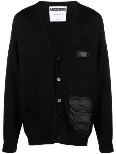 Cardigan à logo embossé - Moschino - Modalova