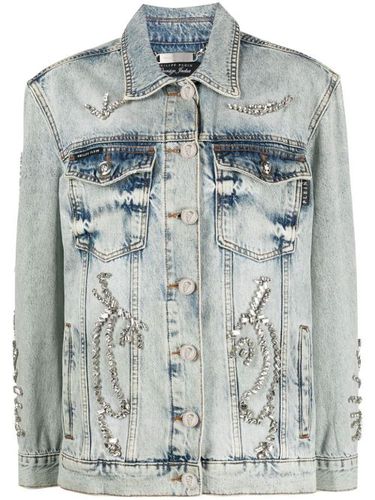 Veste en jean à ornements en cristal - Philipp Plein - Modalova