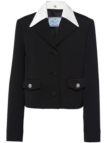 Blazer en laine à bords contrastants - Prada - Modalova