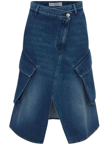Jupe mi-longue en jean à poches cargo - JW Anderson - Modalova