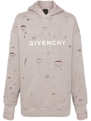 Hoodie nervuré à patch logo - Givenchy - Modalova