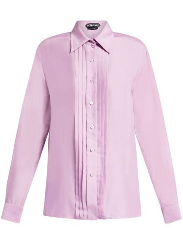 Chemise en soie à détail plissé - TOM FORD - Modalova