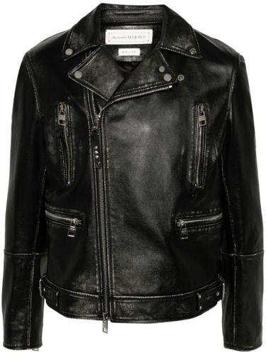 Veste de moto zippée en cuir - Alexander McQueen - Modalova