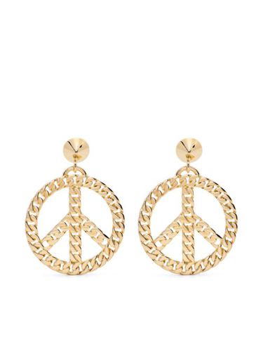 Boucles d'oreilles à pendentif Peace - Moschino - Modalova