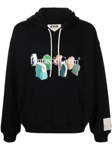 Hoodie à slogan imprimé - MSGM - Modalova