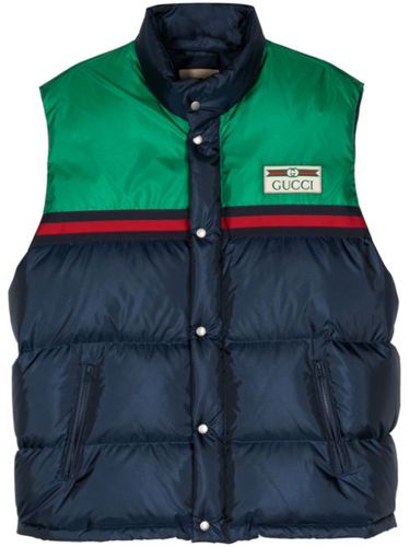 Gilet matelassé à patch logo - Gucci - Modalova